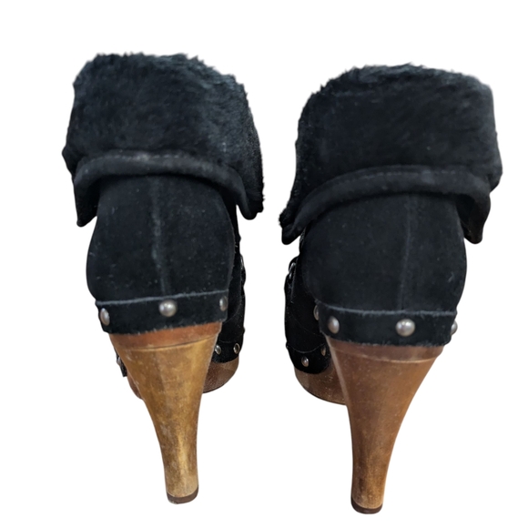 Guess Vintage Suede and Faux Fur Heeled Bootie Size 7 - Picture 6 of 11